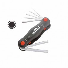 Wiha Hex Fold Out Holder PocketStar - In Small PocketStar - Blister Packed with Hanging Hole - 7pcs - 23037